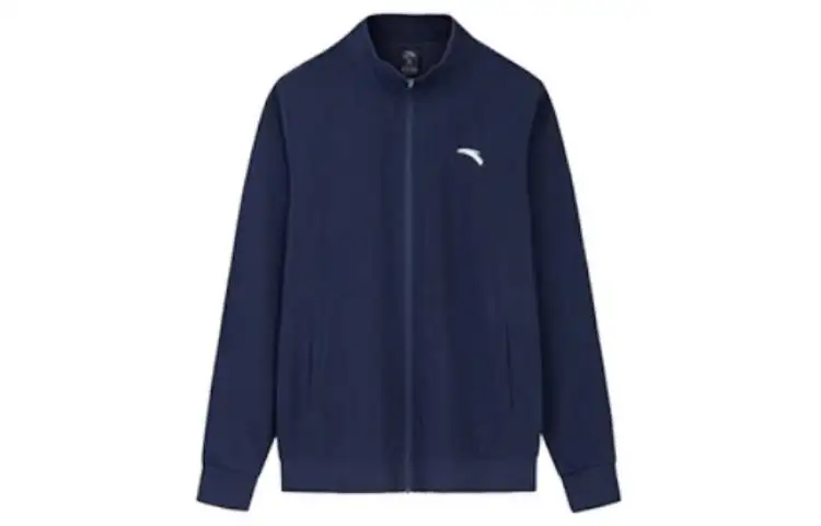 ANTA Variety Training Collection Sweatshirts Men's Midnight Blue Stand Collar Moderate Cardigan