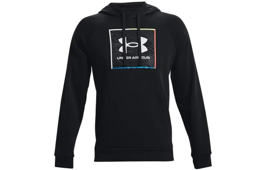 Under Armour Rival Sweatshirts Men's Black Hooded Moderate Straight Fit