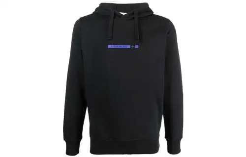 STONE ISLAND Sweatshirts Men's Black Hooded Moderate Regular