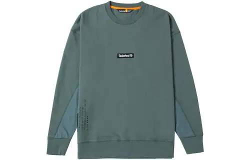 Timberland Sweatshirts Men's Green Crew Neck Moderate Regular