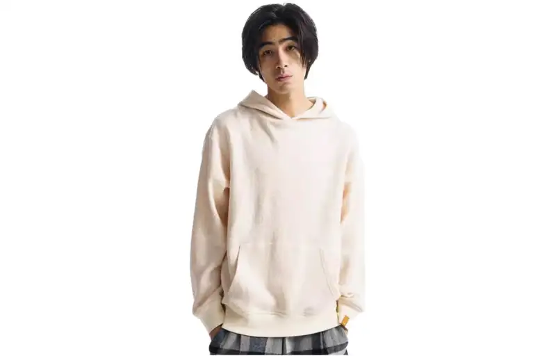 Timberland Sweatshirts Unisex Smoke White Hooded Moderate Regular