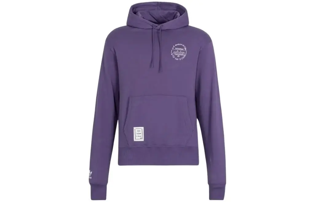 Adidas Originals Sweatshirts Unisex Purple Hooded Moderate Regular