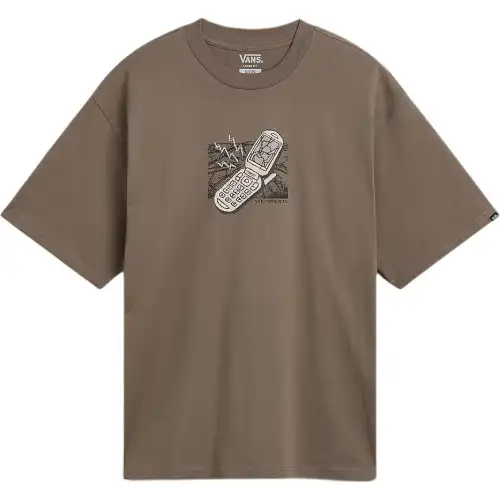 Vans T Shirts Men's Brown Crew Neck Moderate Straight Fit