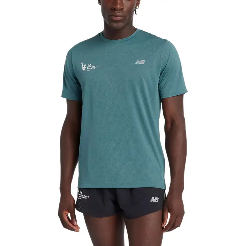 New Balance NYC Marathon AthleticsTCS T Shirt Men's New Spruce
