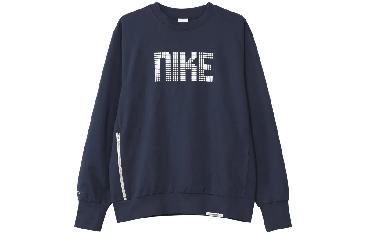 Nike Sweatshirts Men's Blue Crew Neck Moderate Straight Fit