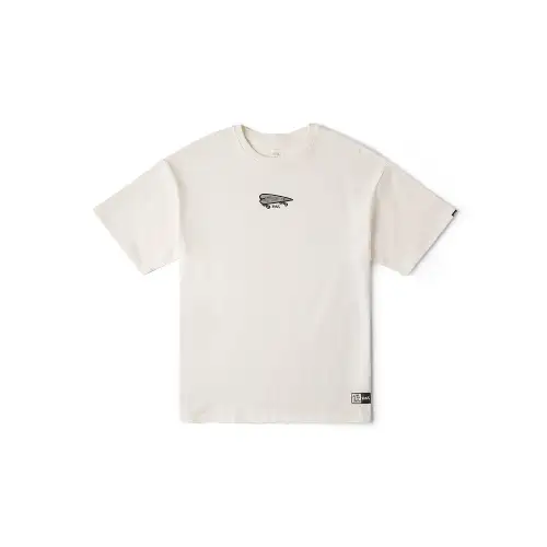 Vans T Shirts Unisex Ecru Crew Neck Moderate