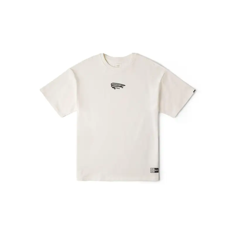 Vans T Shirts Unisex Ecru Crew Neck Moderate