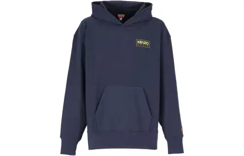 KENZO Logo Printed Pouch Pocket Hoodie