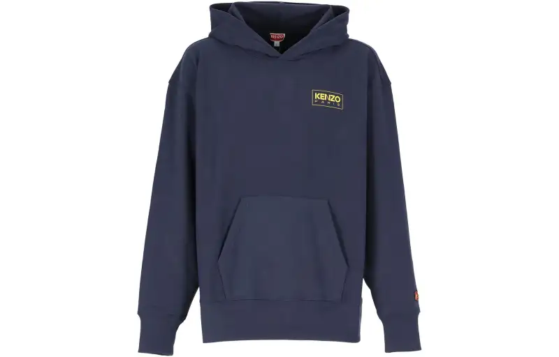 KENZO Logo Printed Pouch Pocket Hoodie