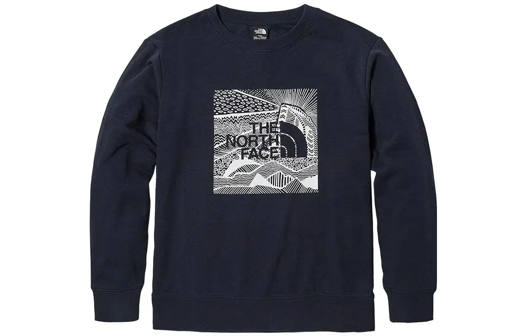 THE NORTH FACE Sweatshirts Unisex Blue Crew Neck Moderate Straight Fit