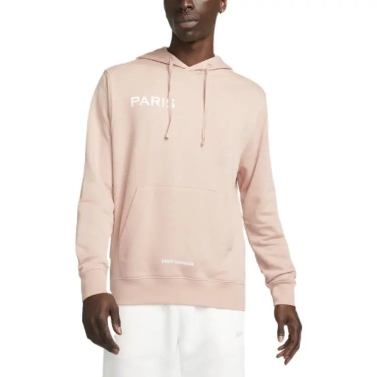 Nike Sweatshirts Men's Pink Hooded Moderate Straight Fit