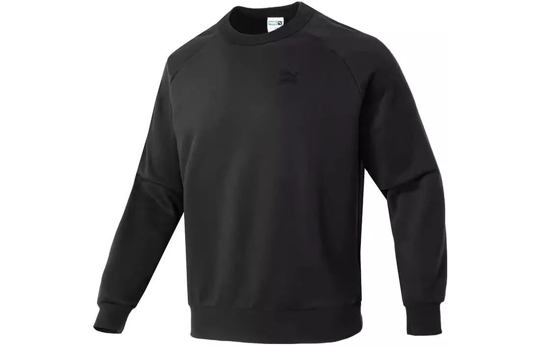 PUMA Sweatshirts Men's Black Crew Neck Thickened Regular