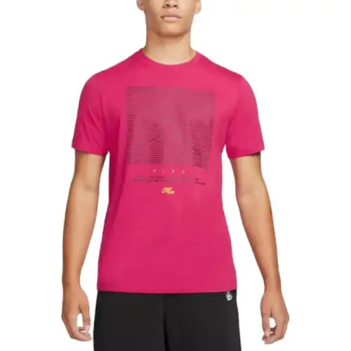 Jordan T Shirts Men's Red Crew Neck Moderate Straight Fit
