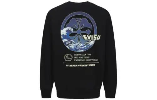 EVISU Sweatshirts Unisex Crew Neck Moderate Regular
