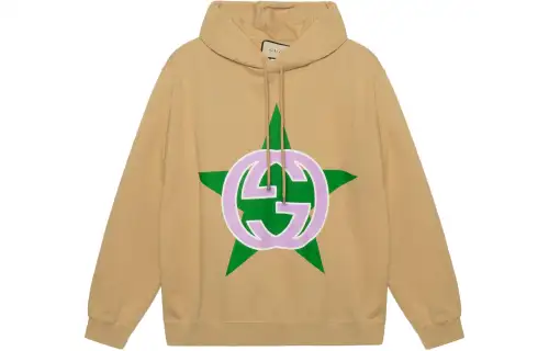 【Previous Season】Interlocking G star-print hoodie