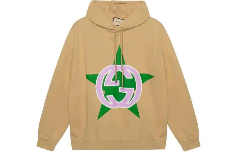 【Previous Season】Interlocking G star-print hoodie