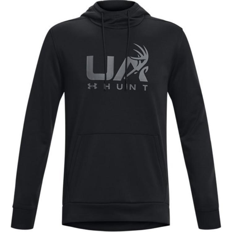 Under Armour Sweatshirts Men's Black Hooded Moderate Regular
