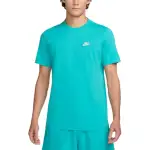 Nike T Shirts Men's Blue Crew Neck Moderate Straight Fit