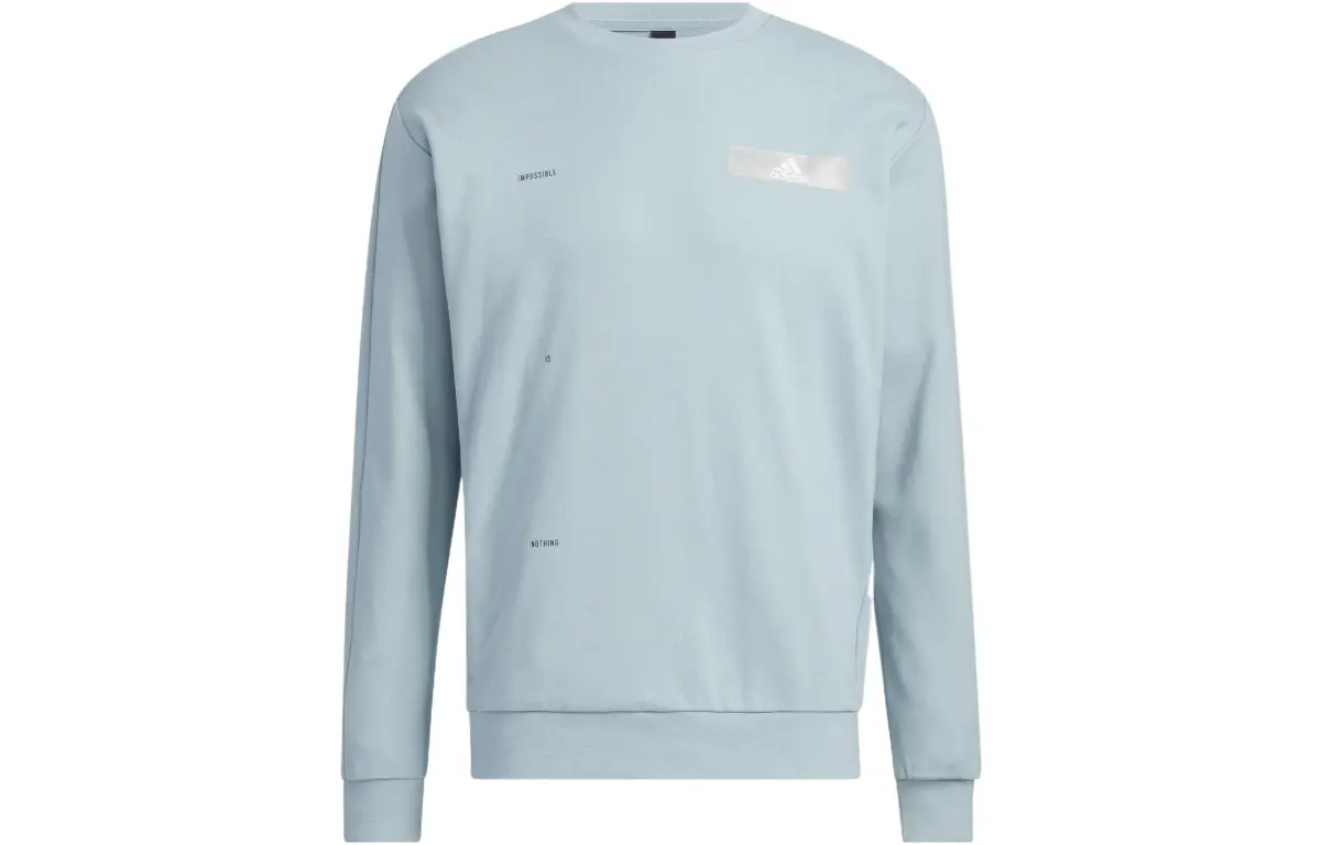 Adidas Sweatshirts Men's Blue Crew Neck Moderate Straight Fit