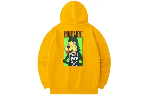 ANTA Basketball Collection Sweatshirts Men's Lemon Yellow Hooded Thickened Regular