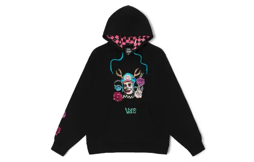 Vans X One Piece Sweatshirts Unisex Black Hooded Moderate Regular