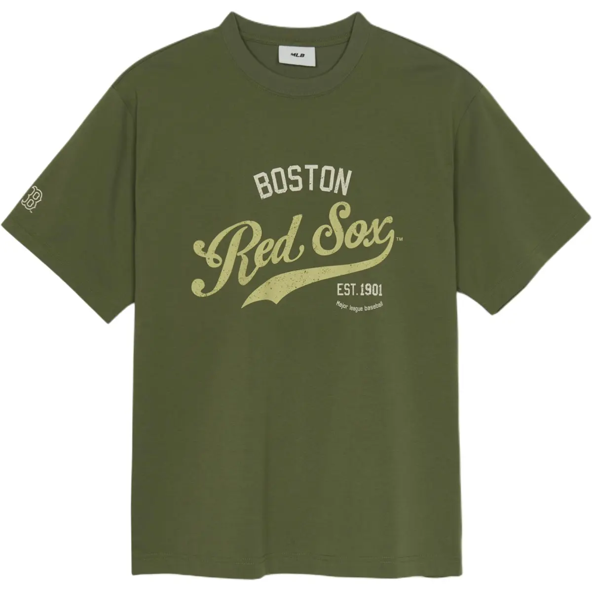 MLB T-Shirts Unisex Green Crew Neck