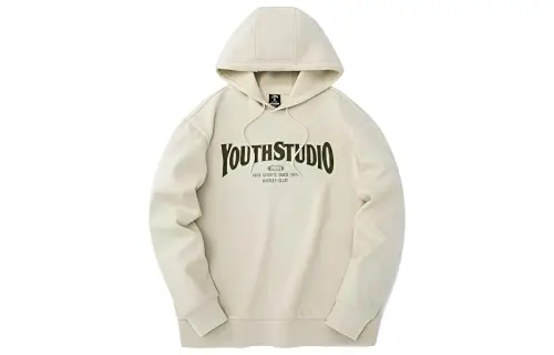 ANTA Life Collection Sweatshirts Unisex Beige Yellow Hooded Thickened Regular
