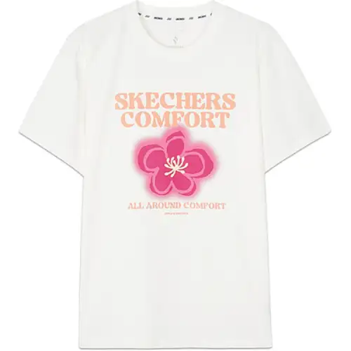 Skechers T Shirt Unisex Marshmallow White