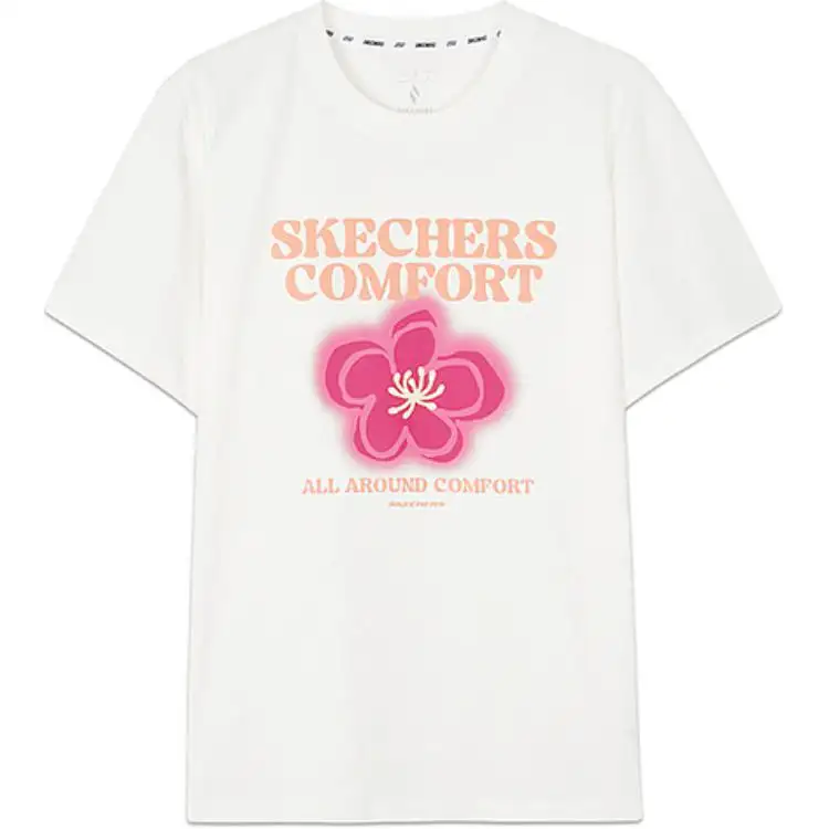 Skechers T Shirt Unisex Marshmallow White