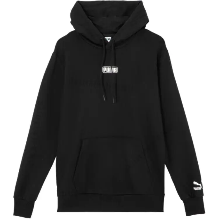 PUMA Sweatshirts Unisex Black Hooded Moderate Regular