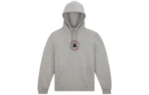 Converse Sweatshirts Unisex Gray Hooded Moderate Regular