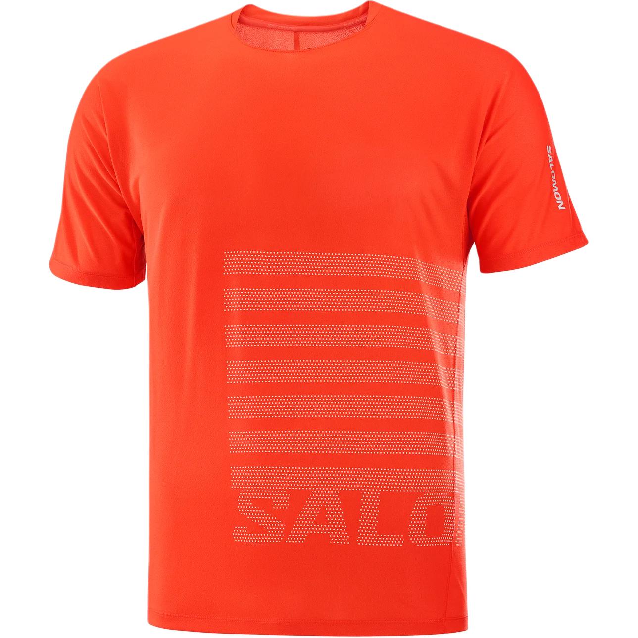 SALOMON SENSE AEROGRAPHIC Running T Shirt Men’s Cherry Tomato/Rainy Day