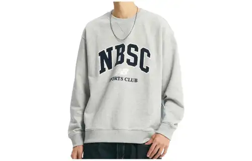 New Balance Sweatshirts Men's Gray Crew Neck Moderate Regular