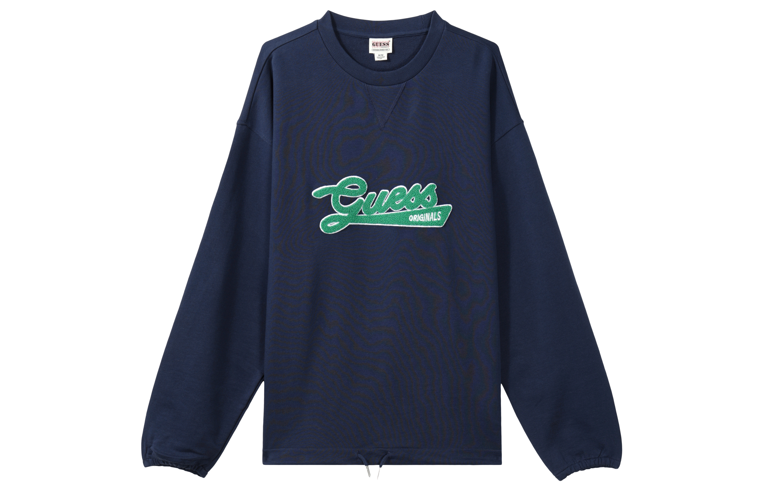 GUESS Originals Drawstring Sweatshirt Men's Black Blue