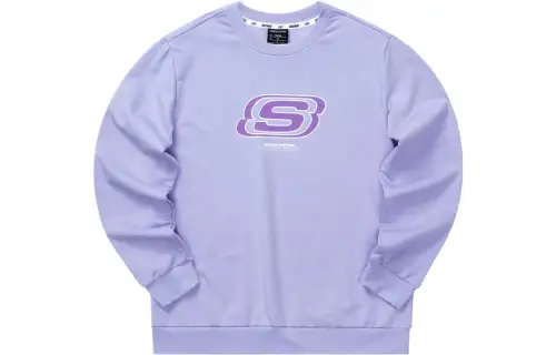 Skechers Sweatshirts Unisex Sweet Lavender Crew Neck Thickened Regular