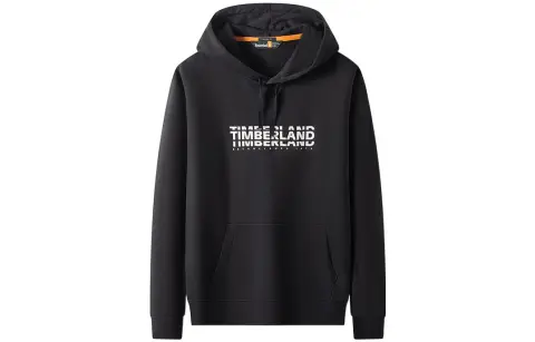 Timberland Sweatshirts Men's Black Hooded Moderate Regular