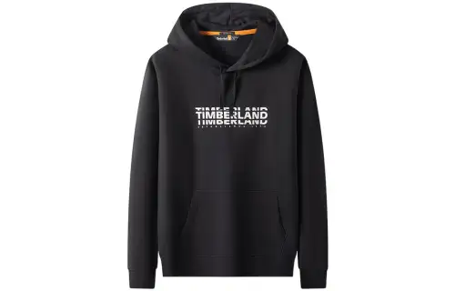 Timberland Sweatshirts Men's Black Hooded Moderate Regular