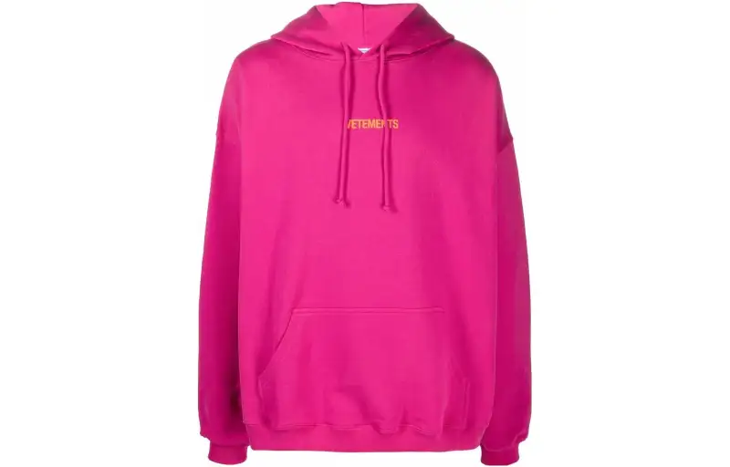 Vetements Sweatshirts Unisex Pink Hooded Moderate Regular