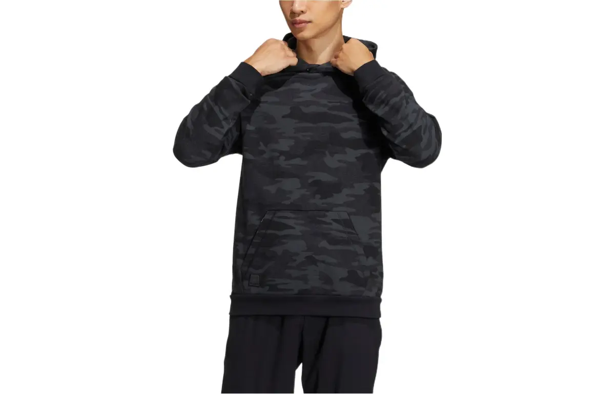 Adidas Sweatshirts Men's Black Hooded Moderate Regular