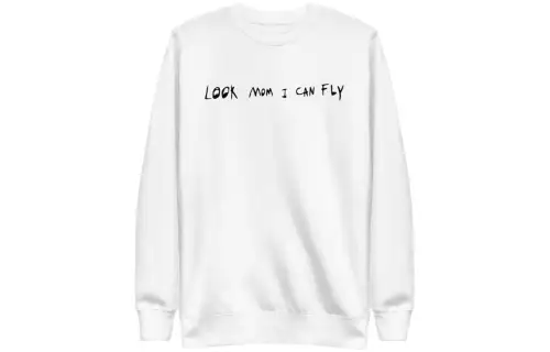 Travis Scott Sweatshirts Unisex White Crew Neck Moderate Regular
