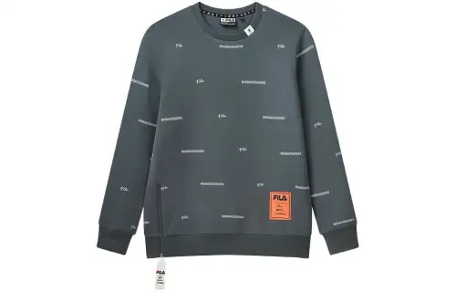 FILA Sweatshirts Men's Gray Crew Neck Moderate Regular
