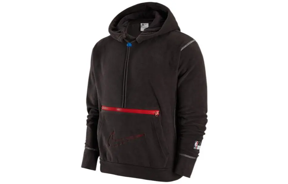 Nike Sweatshirts Men's Black Hooded Thickened Regular