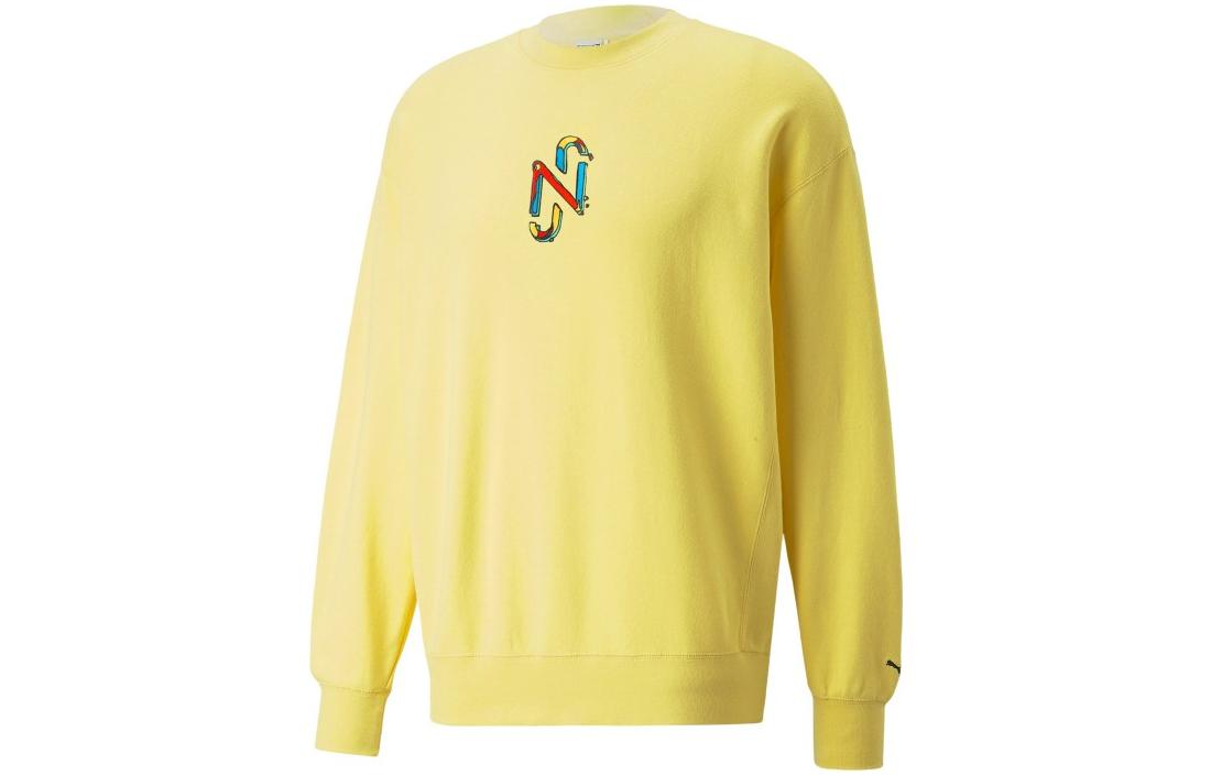 PUMA X Njr Series Sweatshirts Men's Yellow Crew Neck Moderate Regular