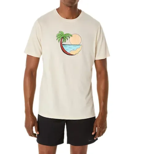 Asics PALM In THE SUN T Shirt Unisex White