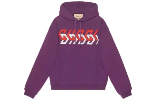 GUCCI Mirror Logo Print Hoodie