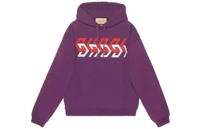 GUCCI Mirror Logo Print Hoodie