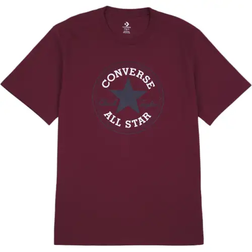 Converse T Shirts Unisex Red Crew Neck Straight Fit