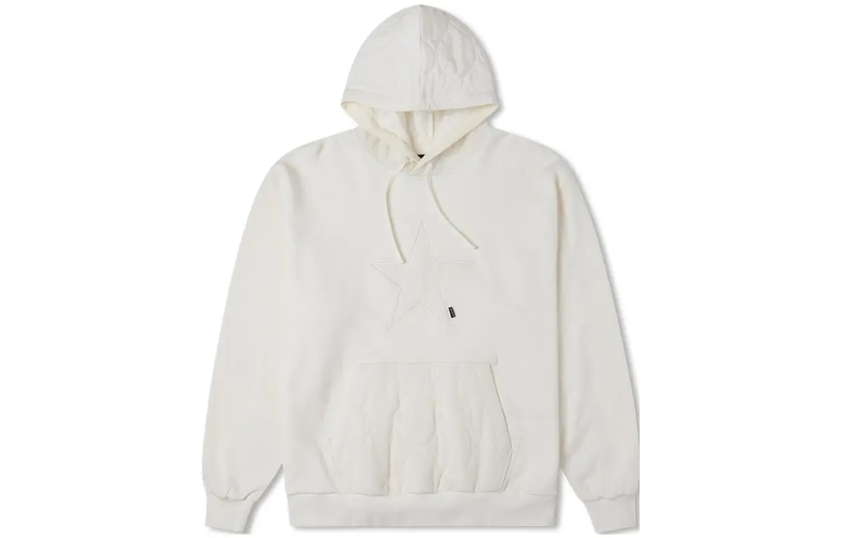 Converse Sweatshirts Men's White Hooded Moderate Straight Fit