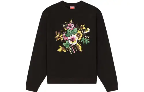 KENZO Sweatshirts Men's Black Crew Neck Moderate