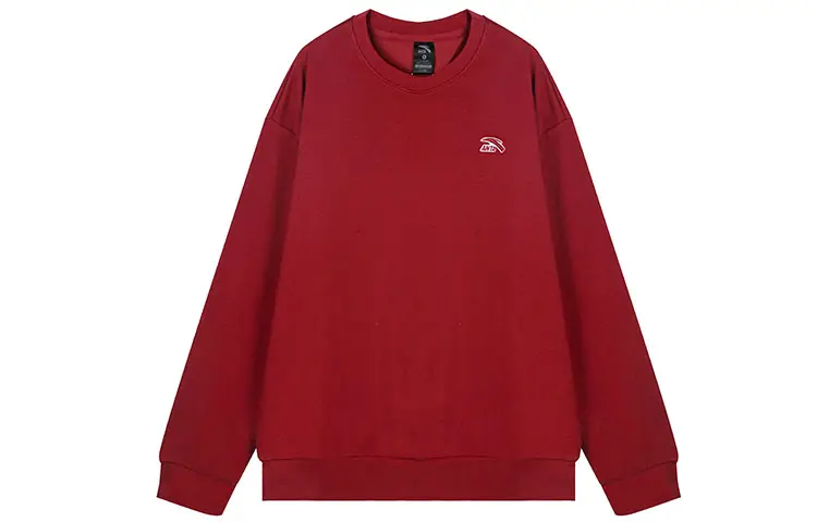 ANTA Life Collection Sweatshirts Unisex Litchi Red Crew Neck Moderate Regular